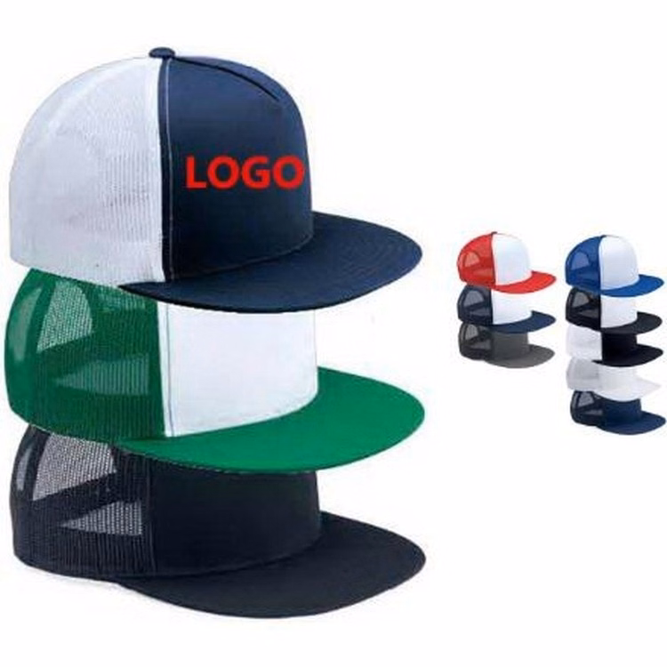5-Panel Flat Bill Trucker Cap