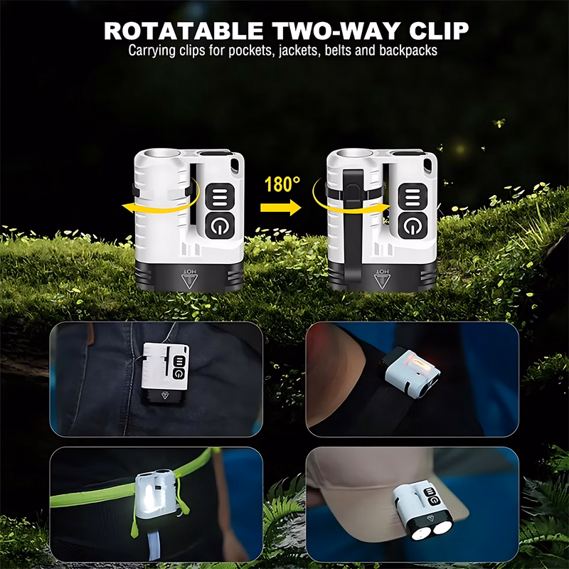 Outdoor Waterproof Aluminum Alloy Flashlight with Clip
