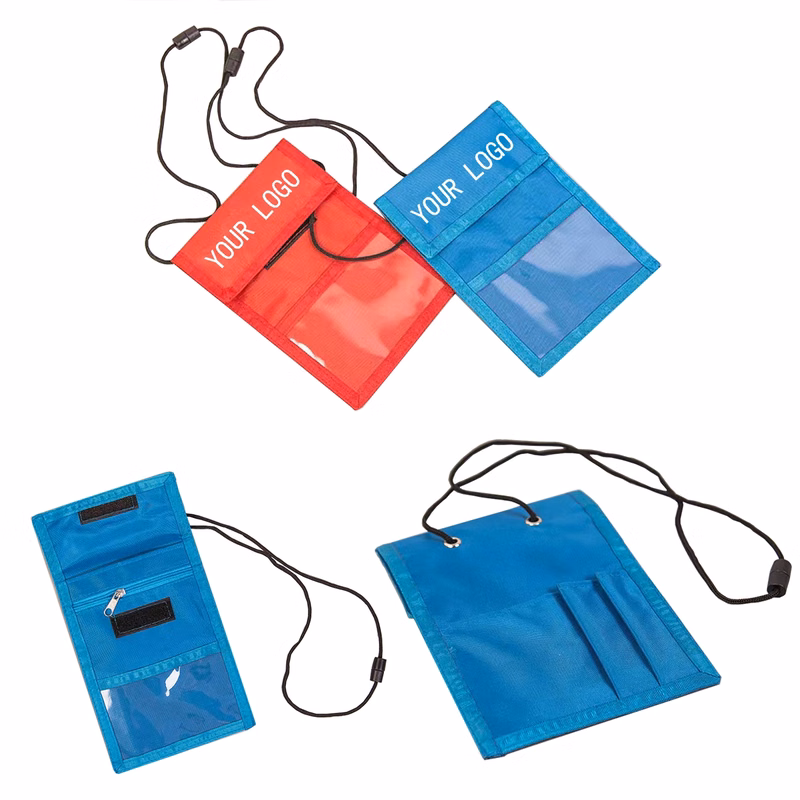 Custom Nylon Neck Wallet MOQ 100pcs