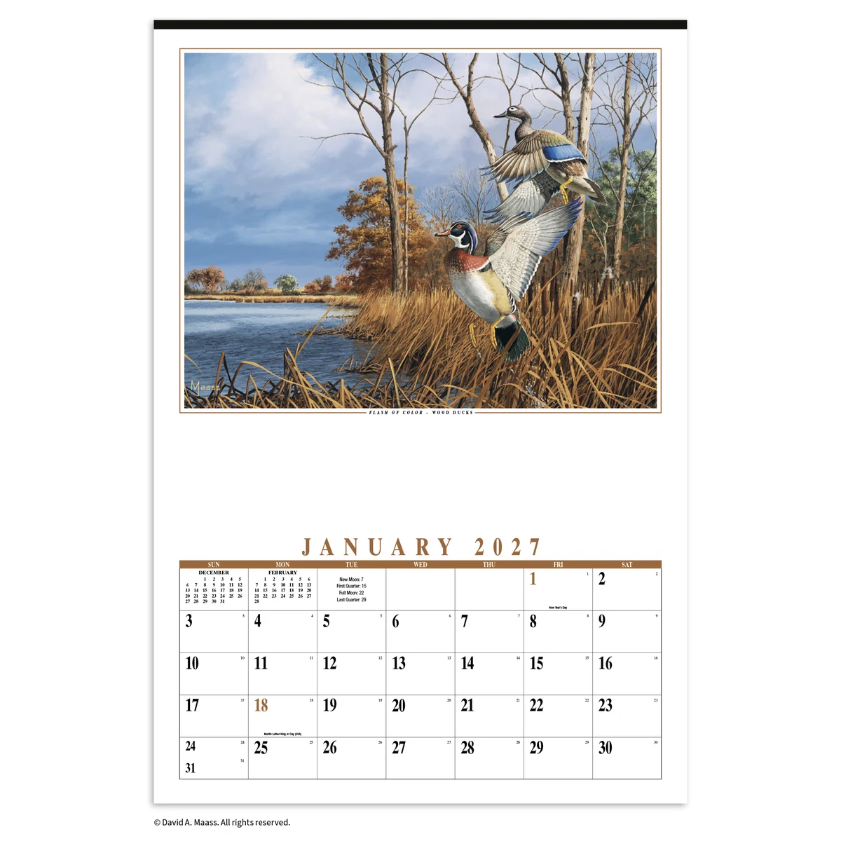 HotLine® Products Maass Wildfowl® Executive Calendar 1