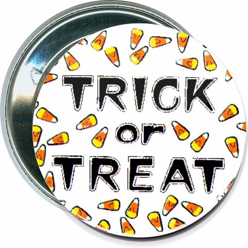 Trick or treat, Halloween Button
