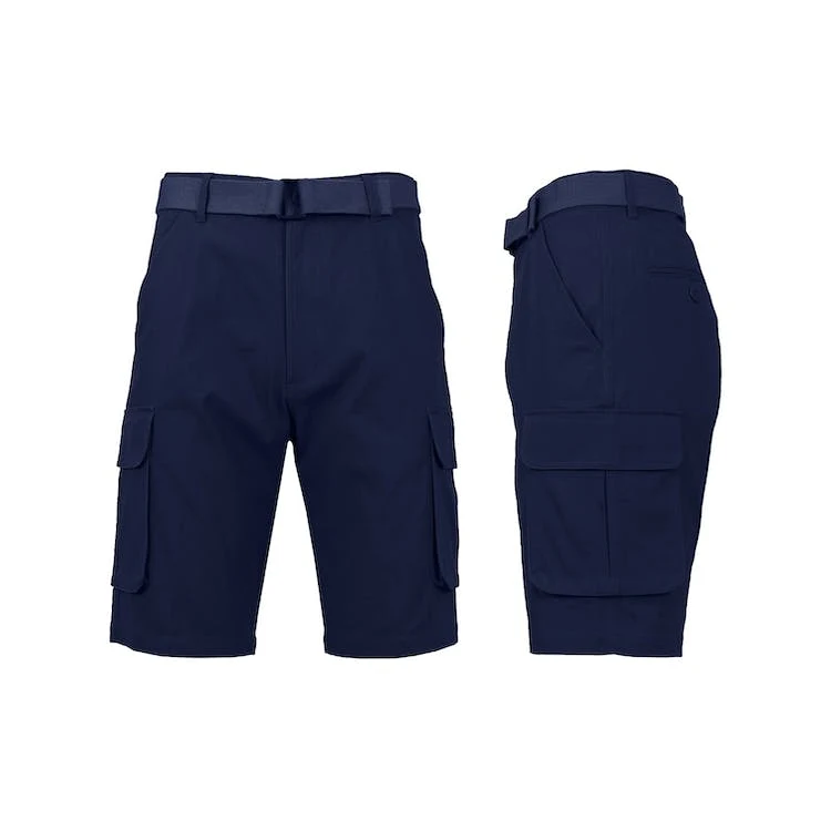 Men's Belted Cargo Shorts - Navy Sizes 30-42 1