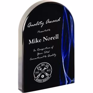 Blue Vapor Arch Acrylic Awards