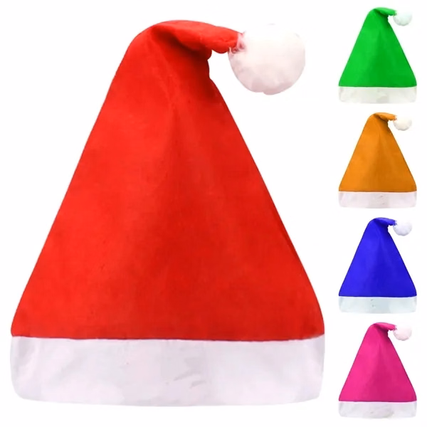 Custom Non-Woven 10.625" Santa Hat — Holiday Party Promotional Apparel