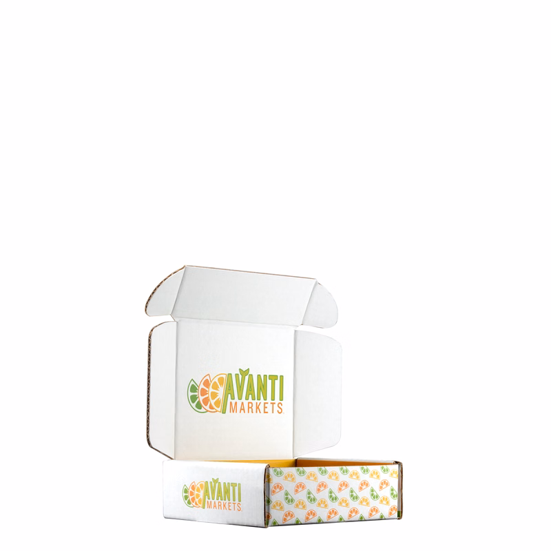 Mailing Box B-Flute 6.000" x 5.000" x 2.000" Group B - 060 sq in White Digital Print