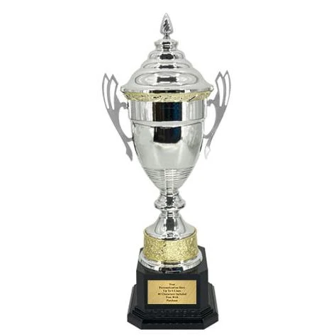 Cup Trophy: 24" Premium Rome style SILVER Metal cu 1