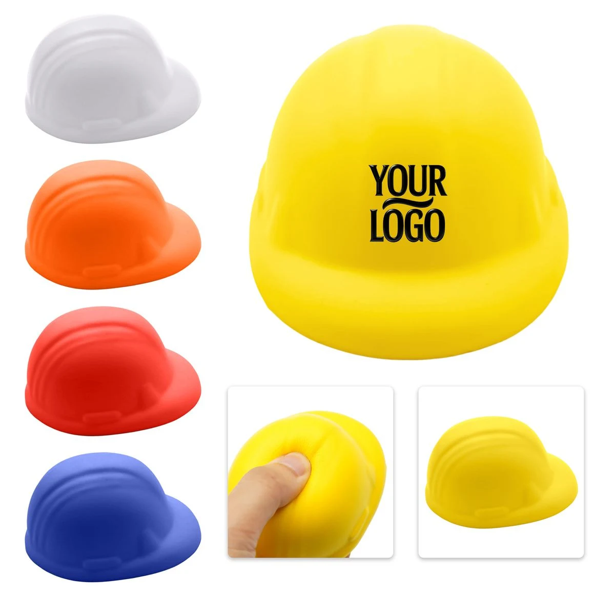 Hard Hat Shaped Polyurethane Stress Relief Squishy Toy 1