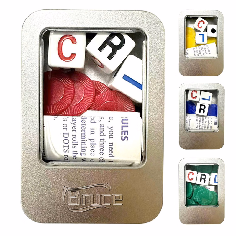 Left Center Right Dice Game Set with Chips