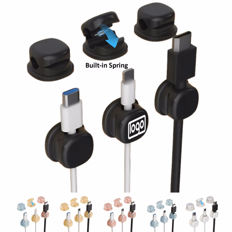 3PCS Silicone Adhesive Cord Organizer