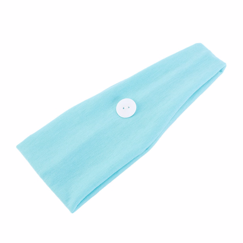 Cotton Sweatband With Mask Button Holder