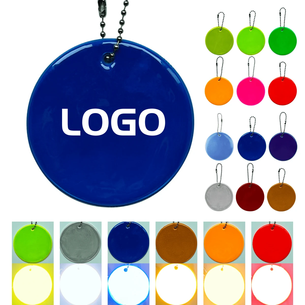 Circular Night Visibility Bag Charm 1