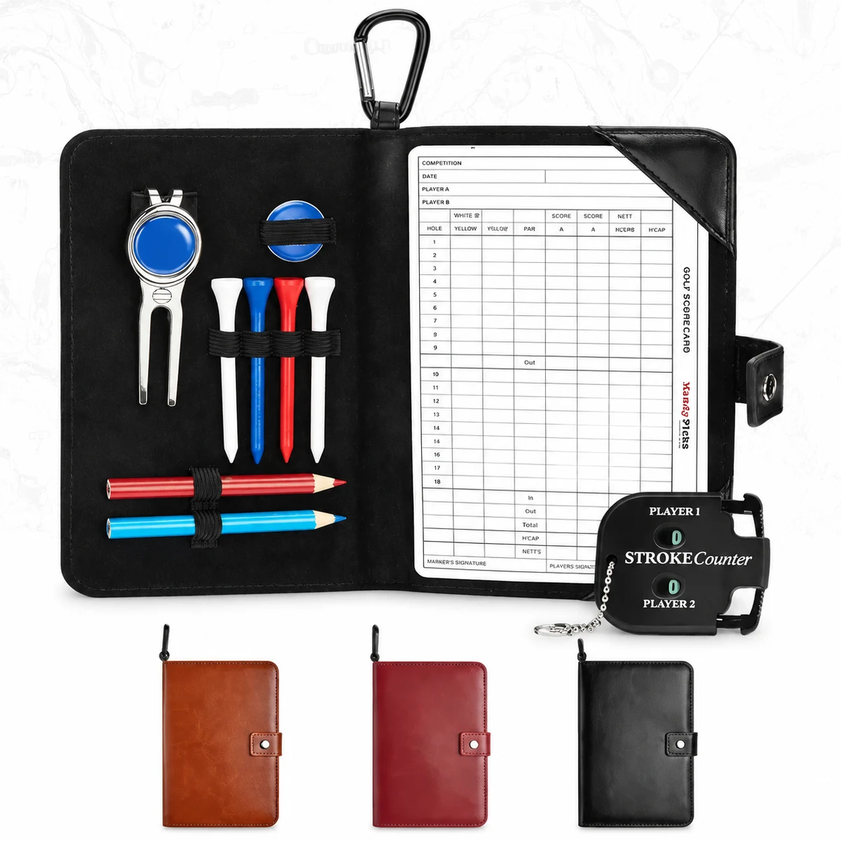 Golf Scoring Notebook With Pu Hook 1