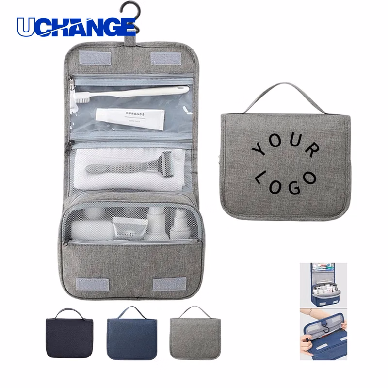 Terylene Toiletry Bag Organizer with Hangable Hook
