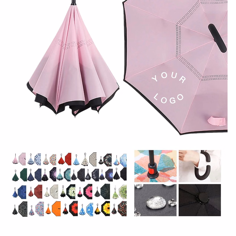 UV Resistant Reverse Folding Umbrella with Strong Frame