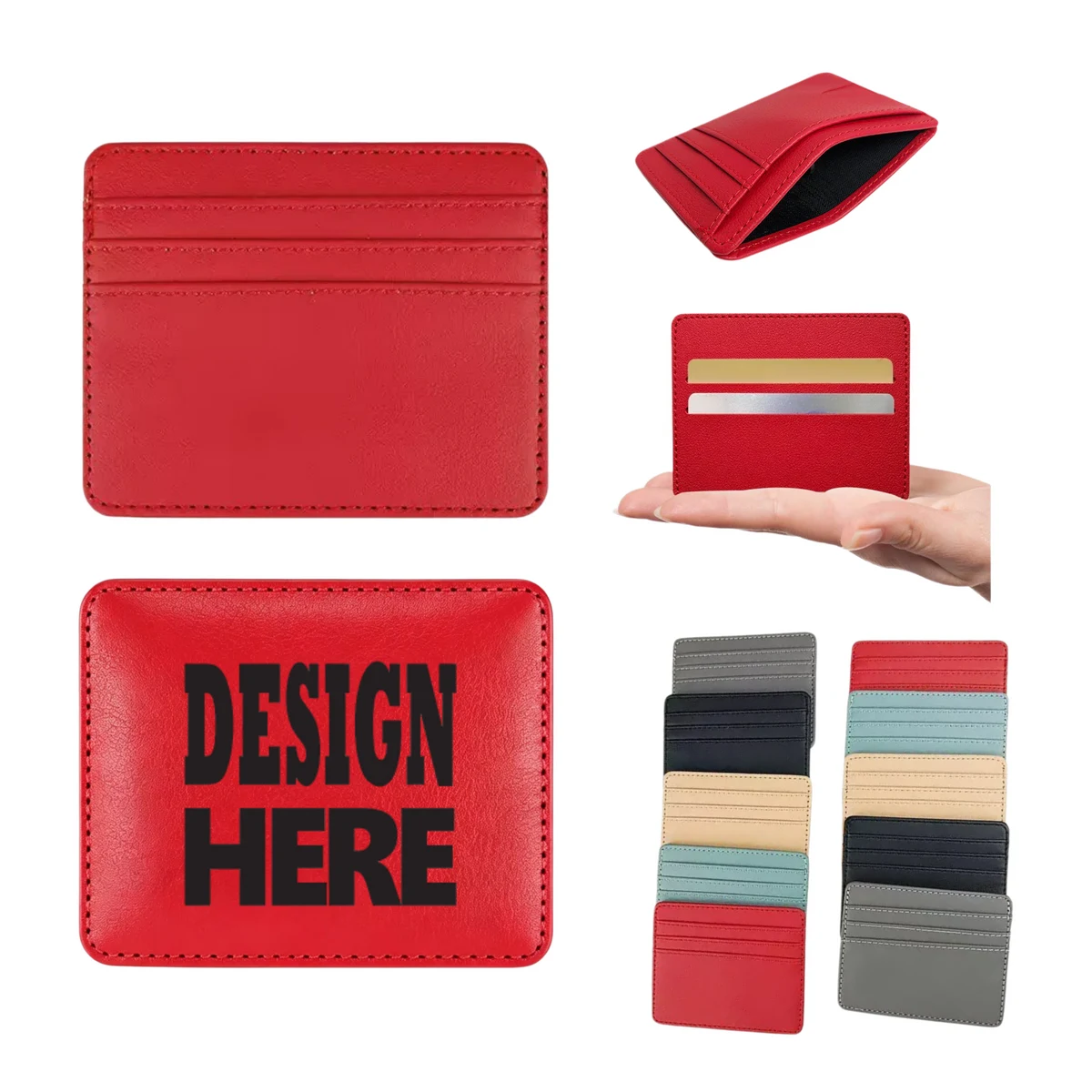 Four Slots PU Leather Card Case 1