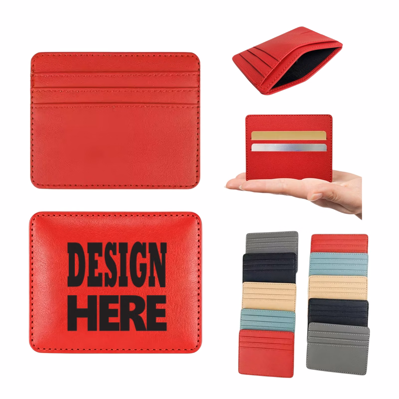 Four Slots PU Leather Card Case