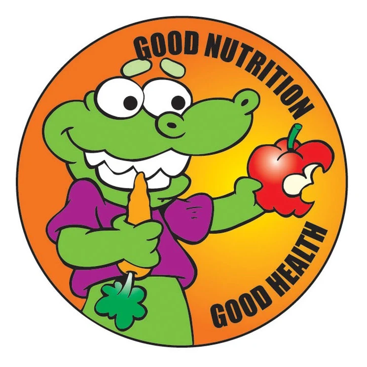 STICKERS - Good Nutrition Good Health Sticker Roll 1
