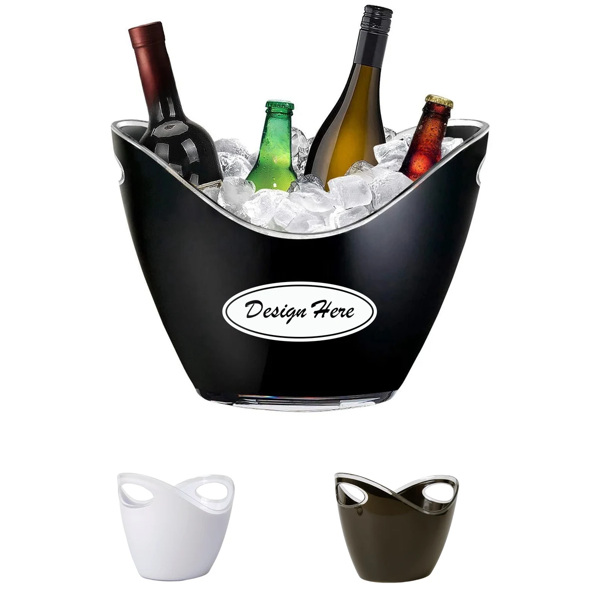 Modern 8-Liter PVC Beverage Bucket with Handles 1