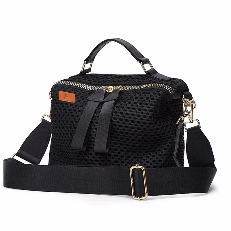 Women's Nylon Lightweight Travel Mesh Shoulder Bag w/ Handle