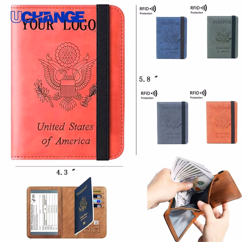 RFID Blocking Leather Passport Holder Case