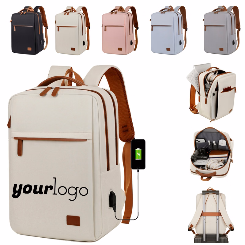 Water - Resistant Laptop Backpack with USB Port