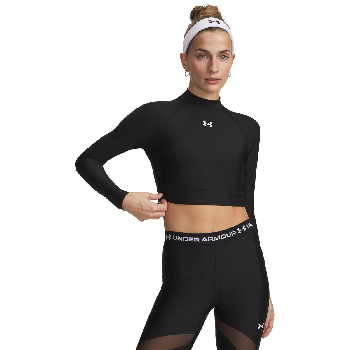 HeatGear Women's Crop Mock Long Sleeve 1