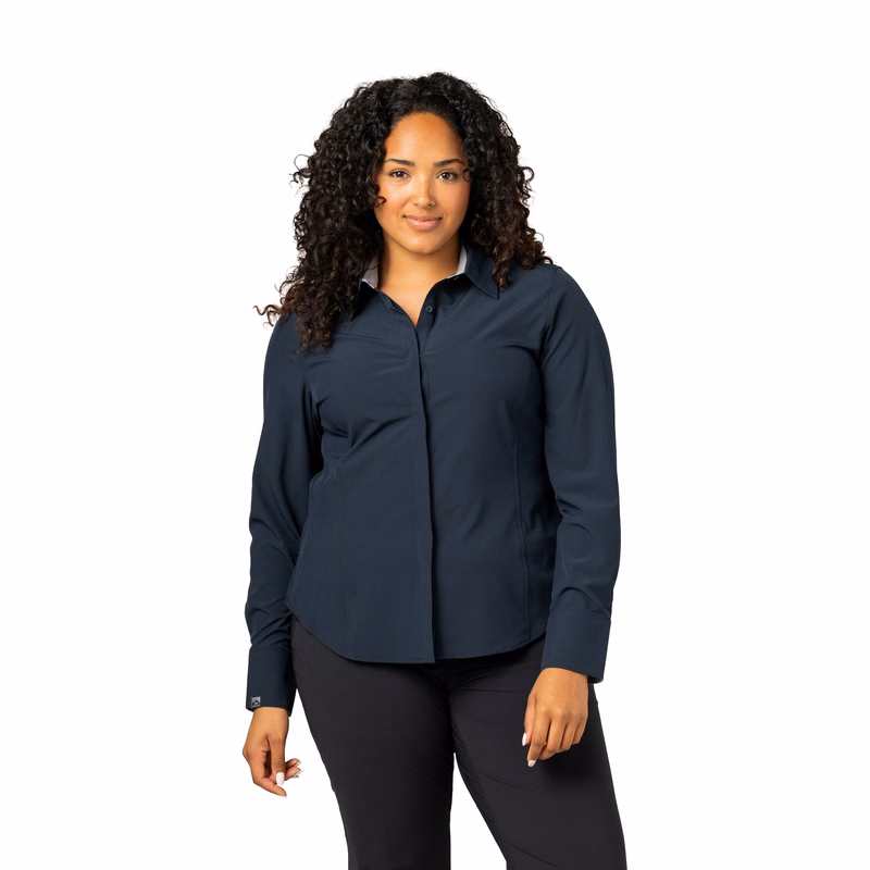 Storm Creek Women's Executive 4-Way Stretch Solid Button Up