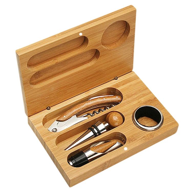 Bamboo Wine Tool Set - 4 Piece 1