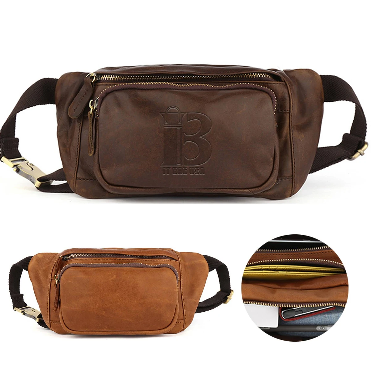 Genuine Leather Shoulder Crossbody Bag 1