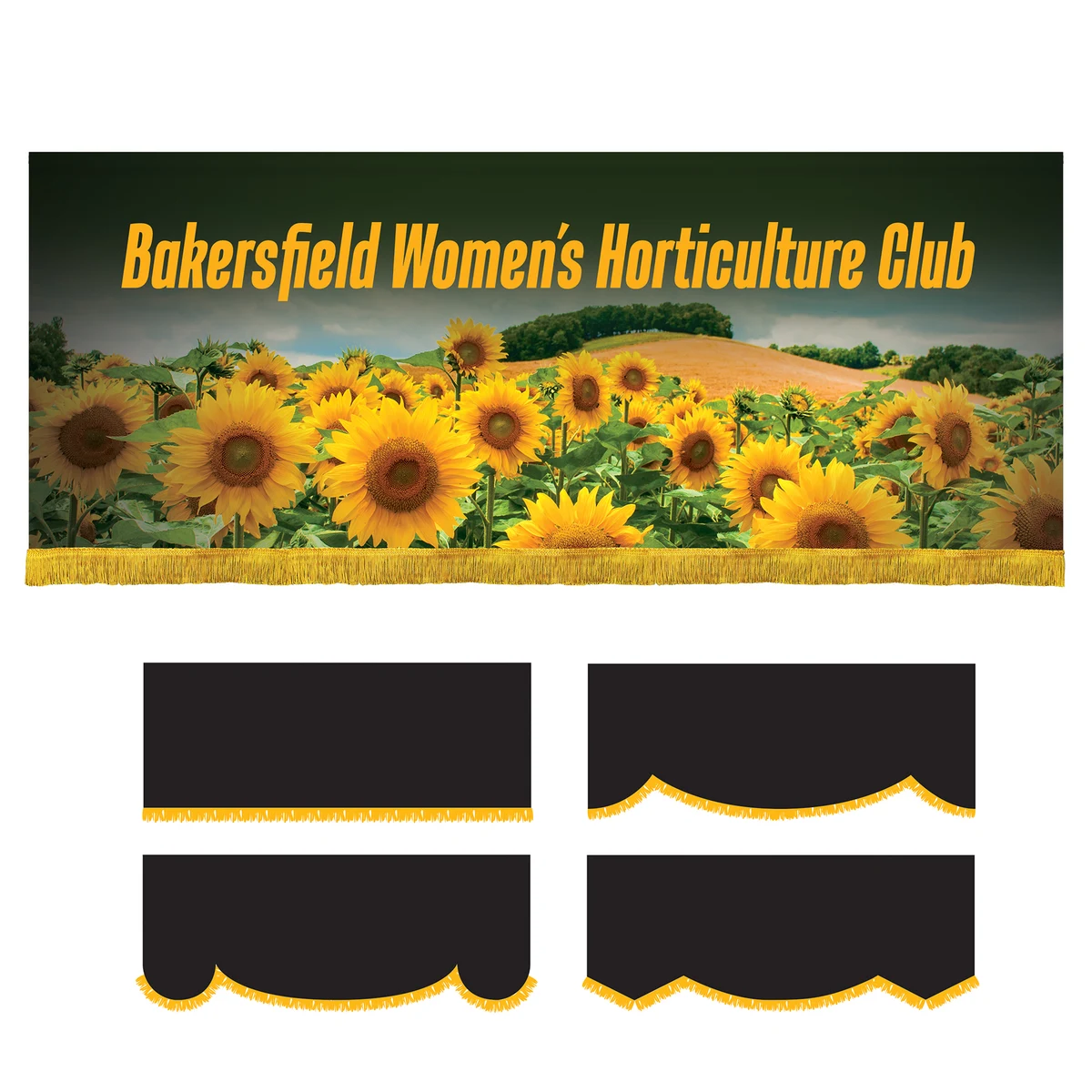 3' x 8' Parade Lead Banner with Fringe 1