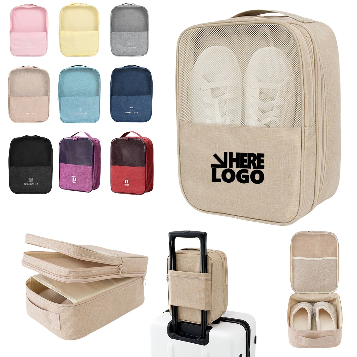 Shoe Bag Holds 3 Pair of Shoes 1