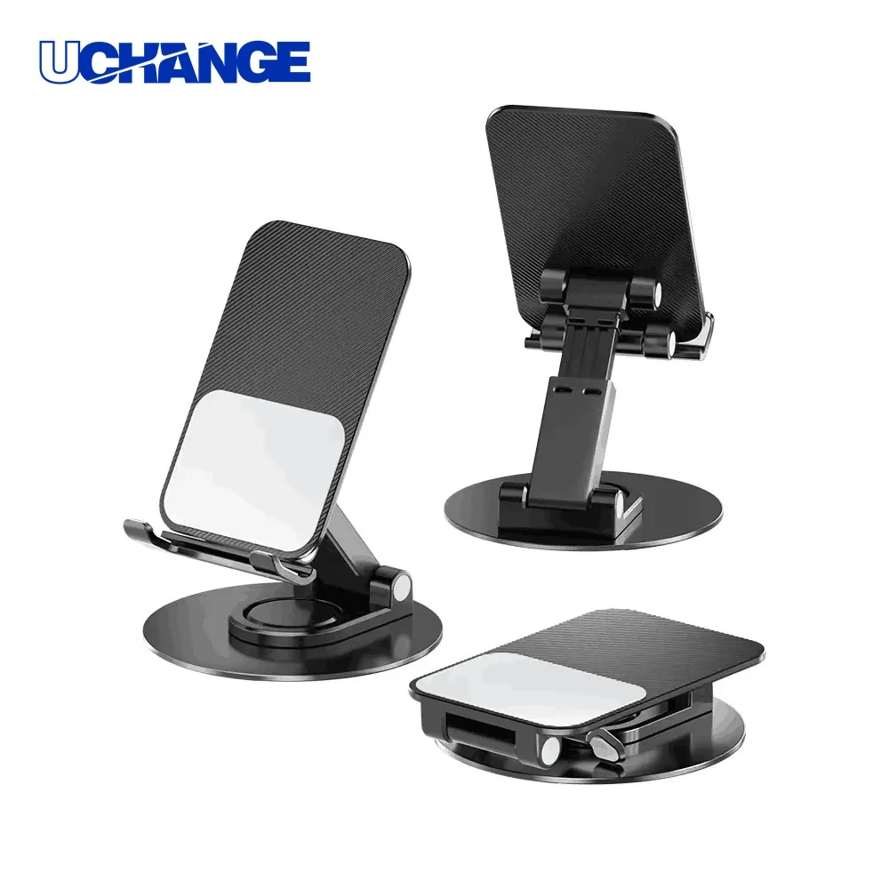 Height Adjustable Rotating Cell Phone Stand for Desk Viewing 1