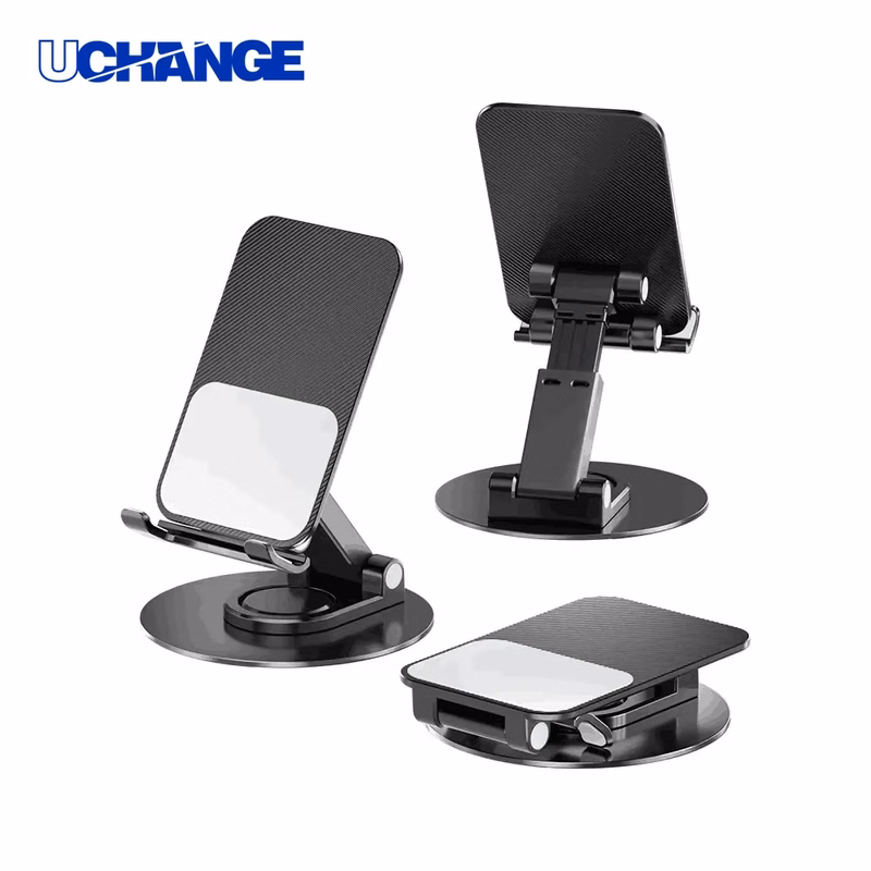 Height Adjustable Rotating Cell Phone Stand for Desk Viewing