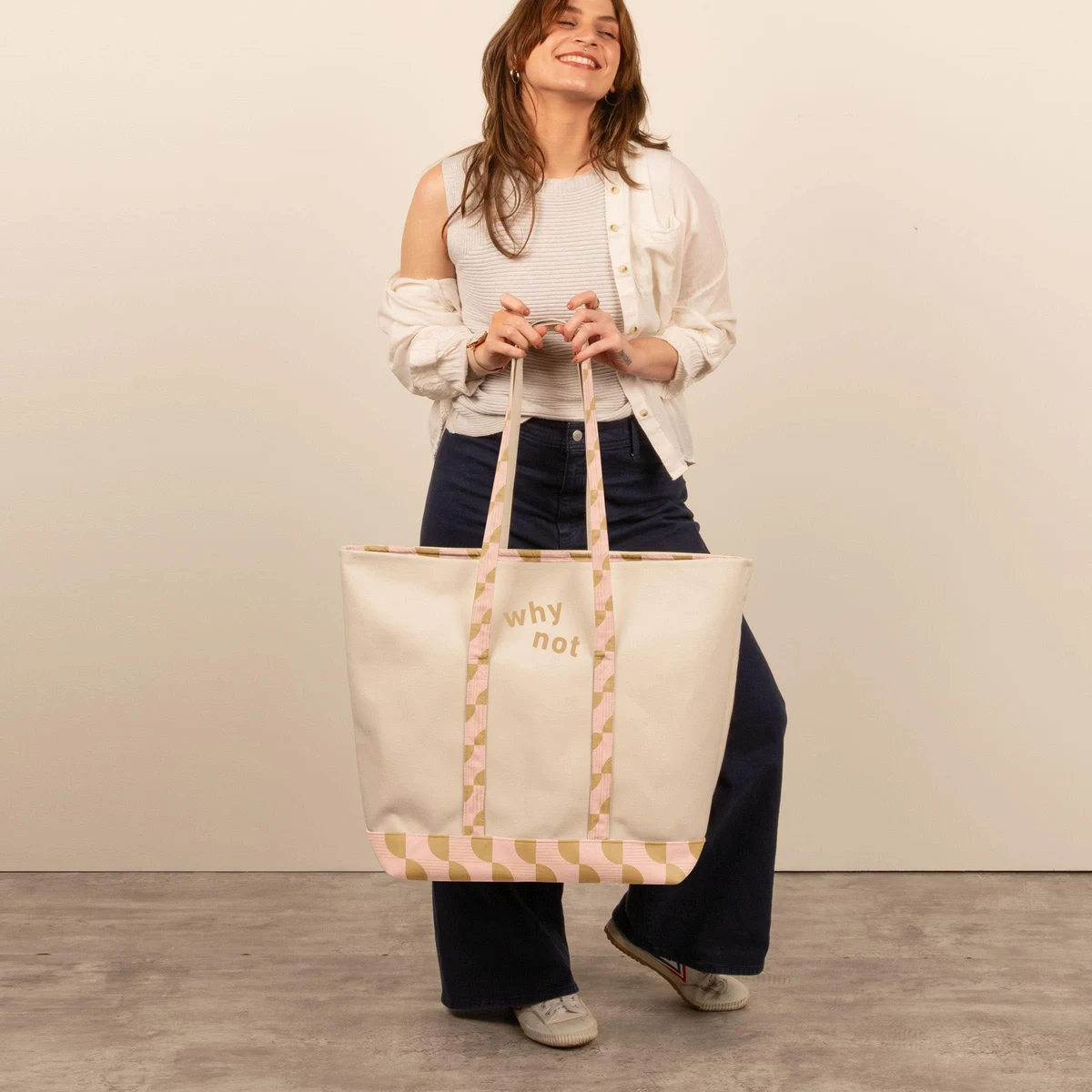 4CP TRIM MORRIS TOTE - EXTRA LARGE ZIPPERED 1