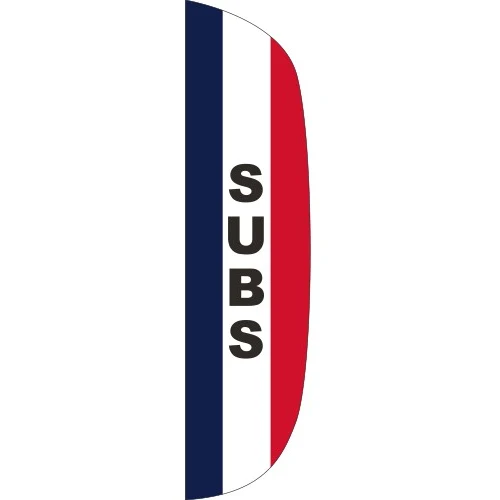 "SUBS" 3' x 12' Message Flutter Flag 1