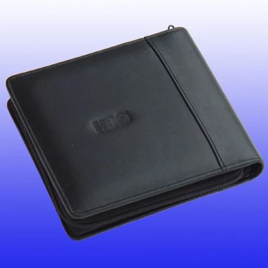 LEATHER CASE CD HOLDER WITH 12 INSERTS 1