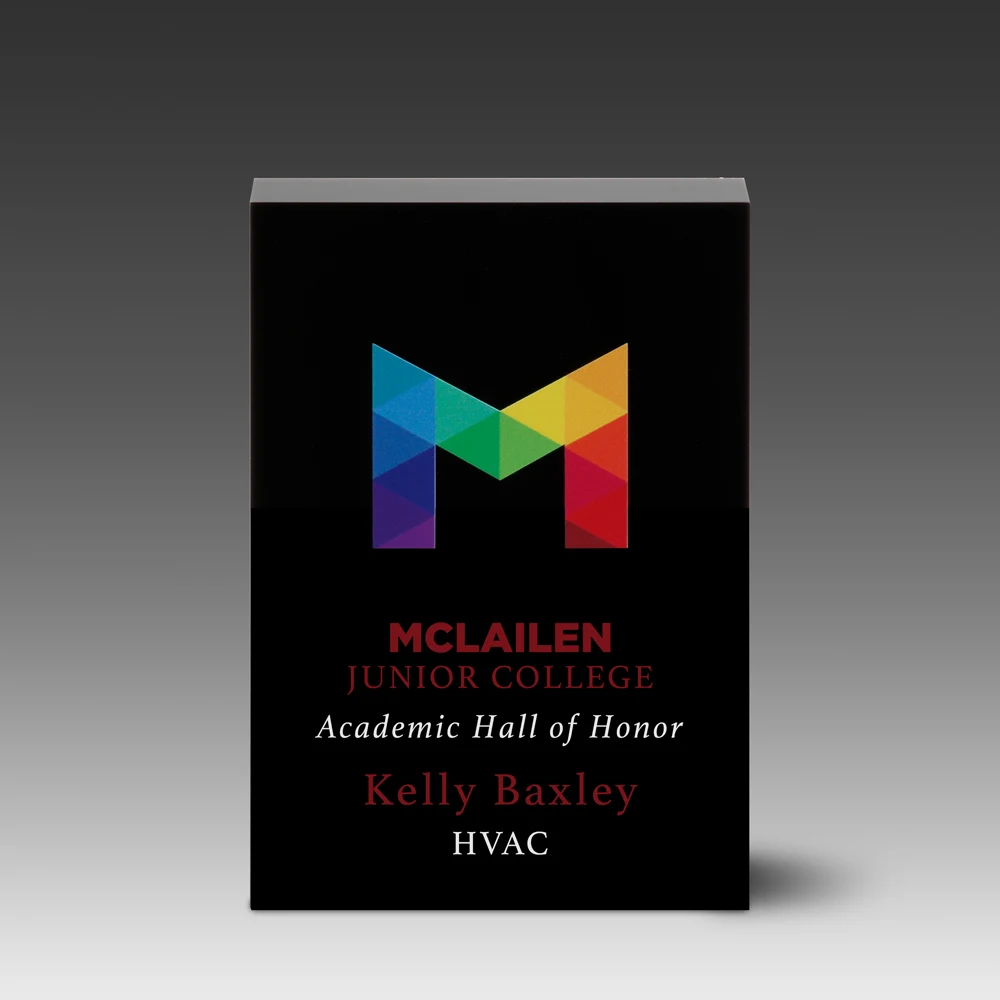 4" x 6" Rectangle Award Black 1