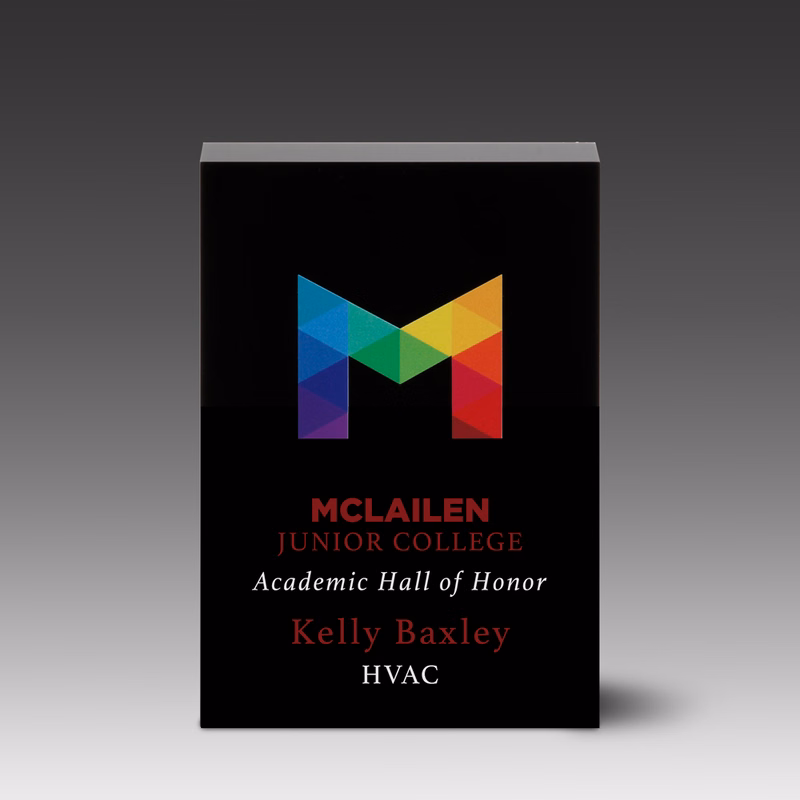 4" x 6" Rectangle Award Black