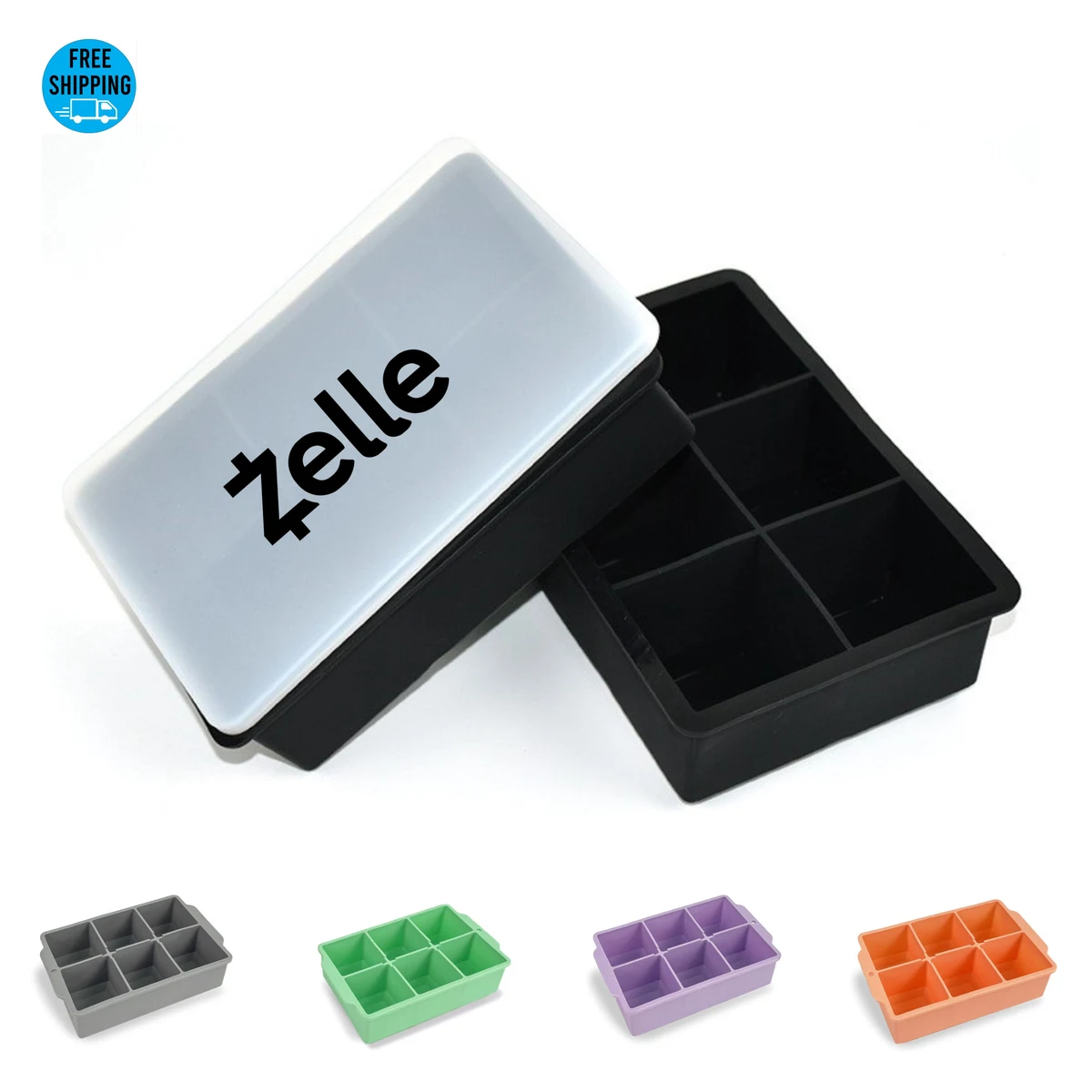 Large Ice Cube Tray 6 Grids - OCEAN 1