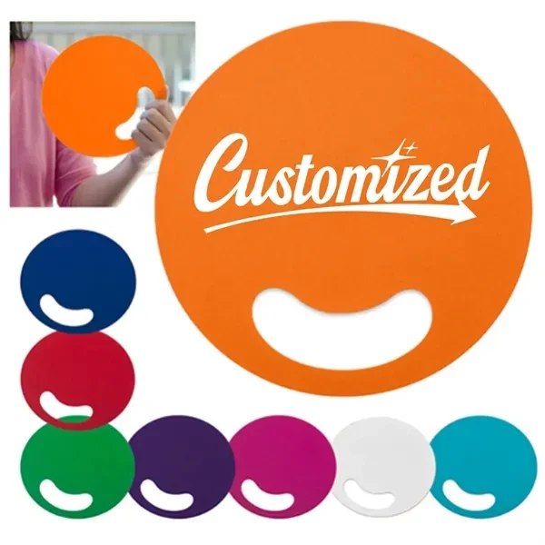 Custom Plastic Cheer Paddle Hand Fan with Oversized Handle — Stadium Crowd Events 1