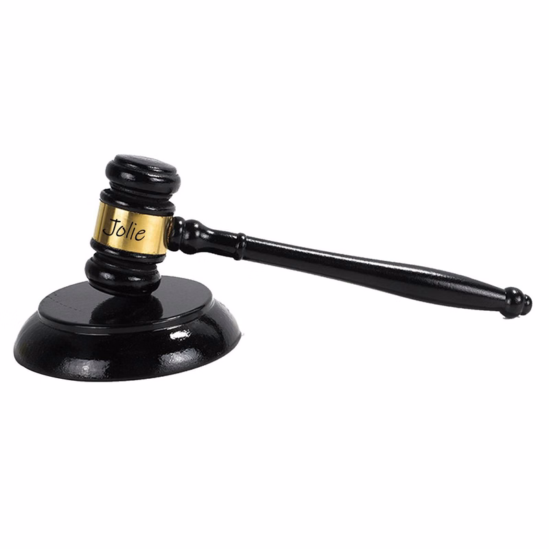 Wooden Gavel Plaque Set