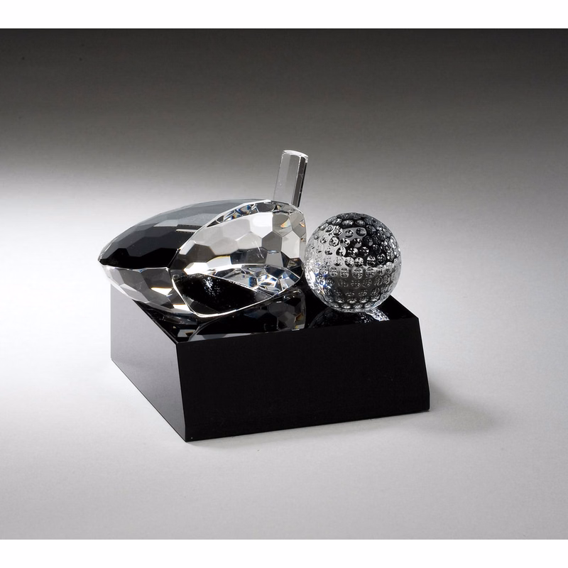 Driver And Golf Ball On Black Base 4 X 3