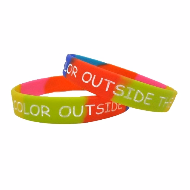 Individually Packaged Debossed-Filled Silicone Wristband