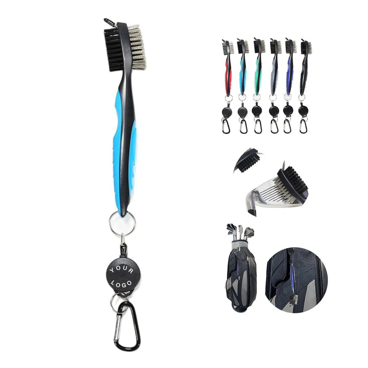 Groove Cleaning Brush with Carabiner Clip 1