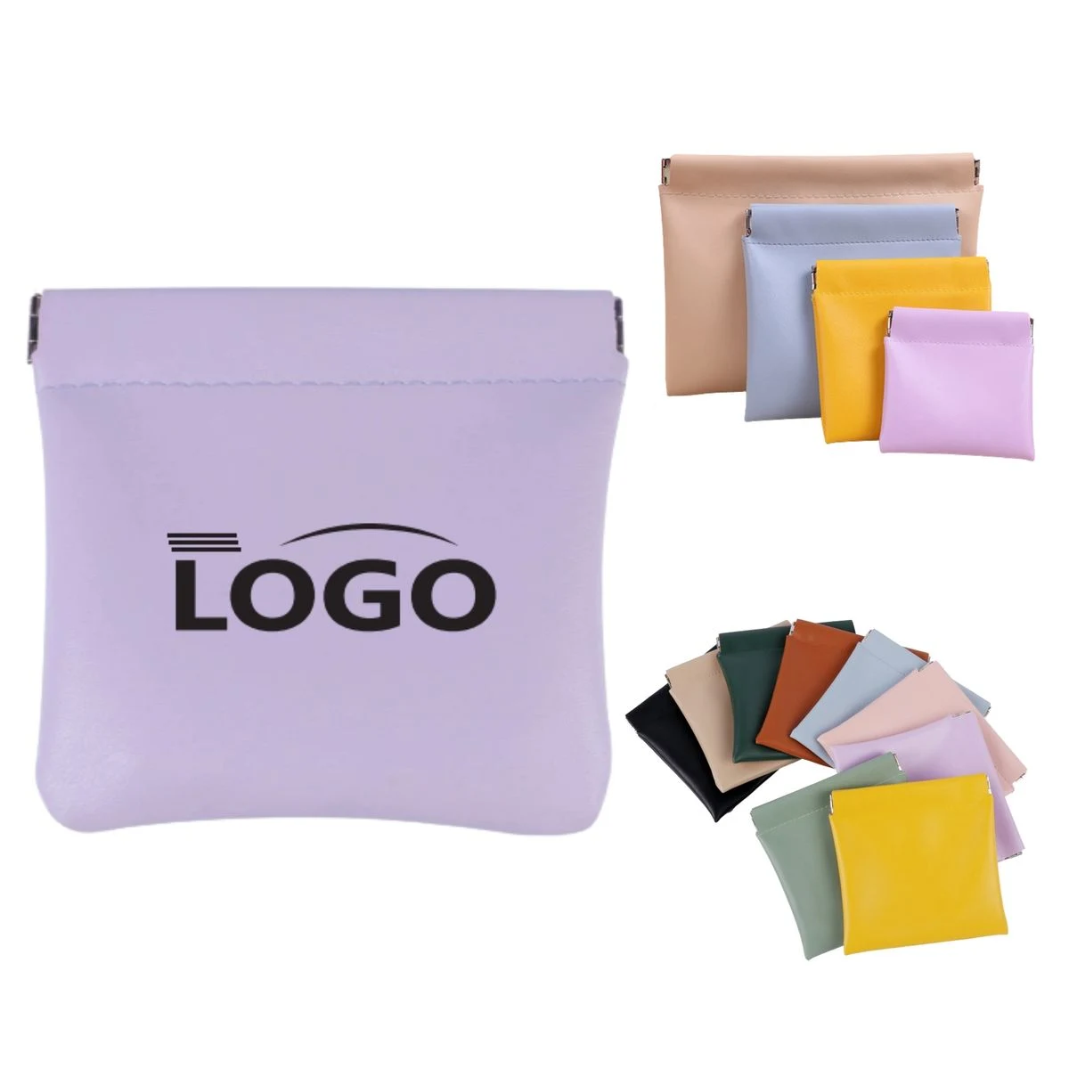PU Leather Snap Closure Storage Pouch with Custom Logo 1