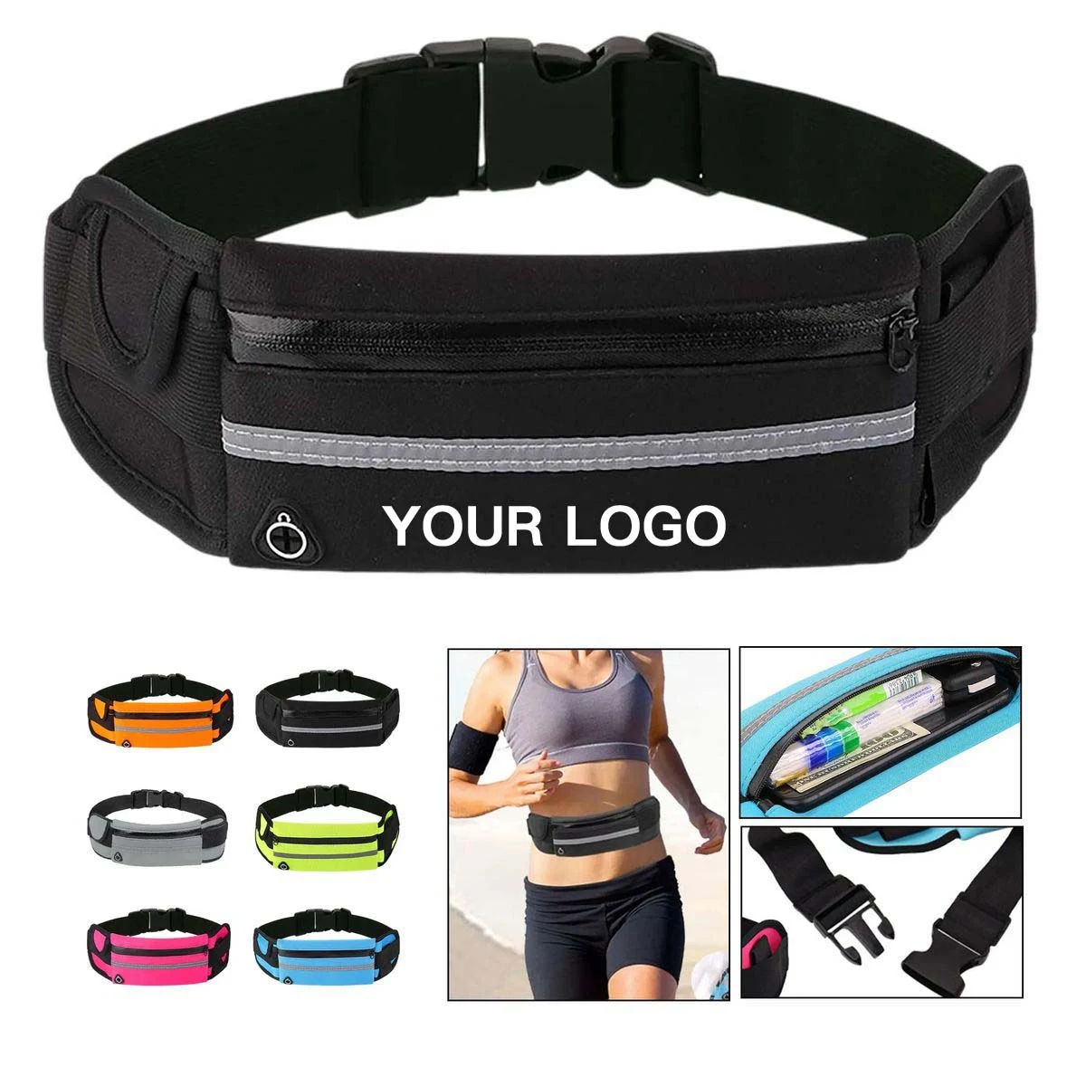 Lightweight Sports Waist Pack with Earbud Port 1