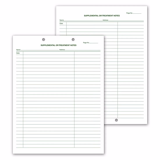 Supplemental & Treatment Notes, Two Hole Punch