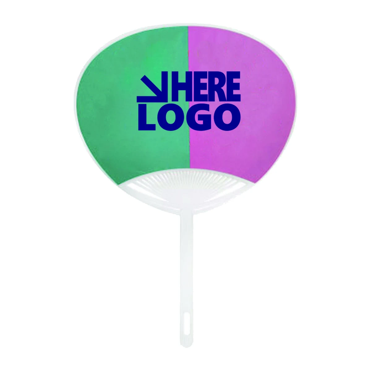 Practical Plastic Advertising Hand Fan Full Color 1