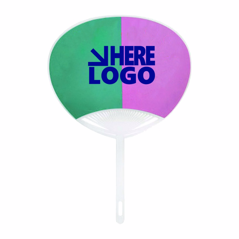 Practical Plastic Advertising Hand Fan Full Color