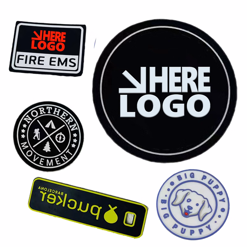 MOQ 100 PVC Rubber Patch Lable Clothing Stamp